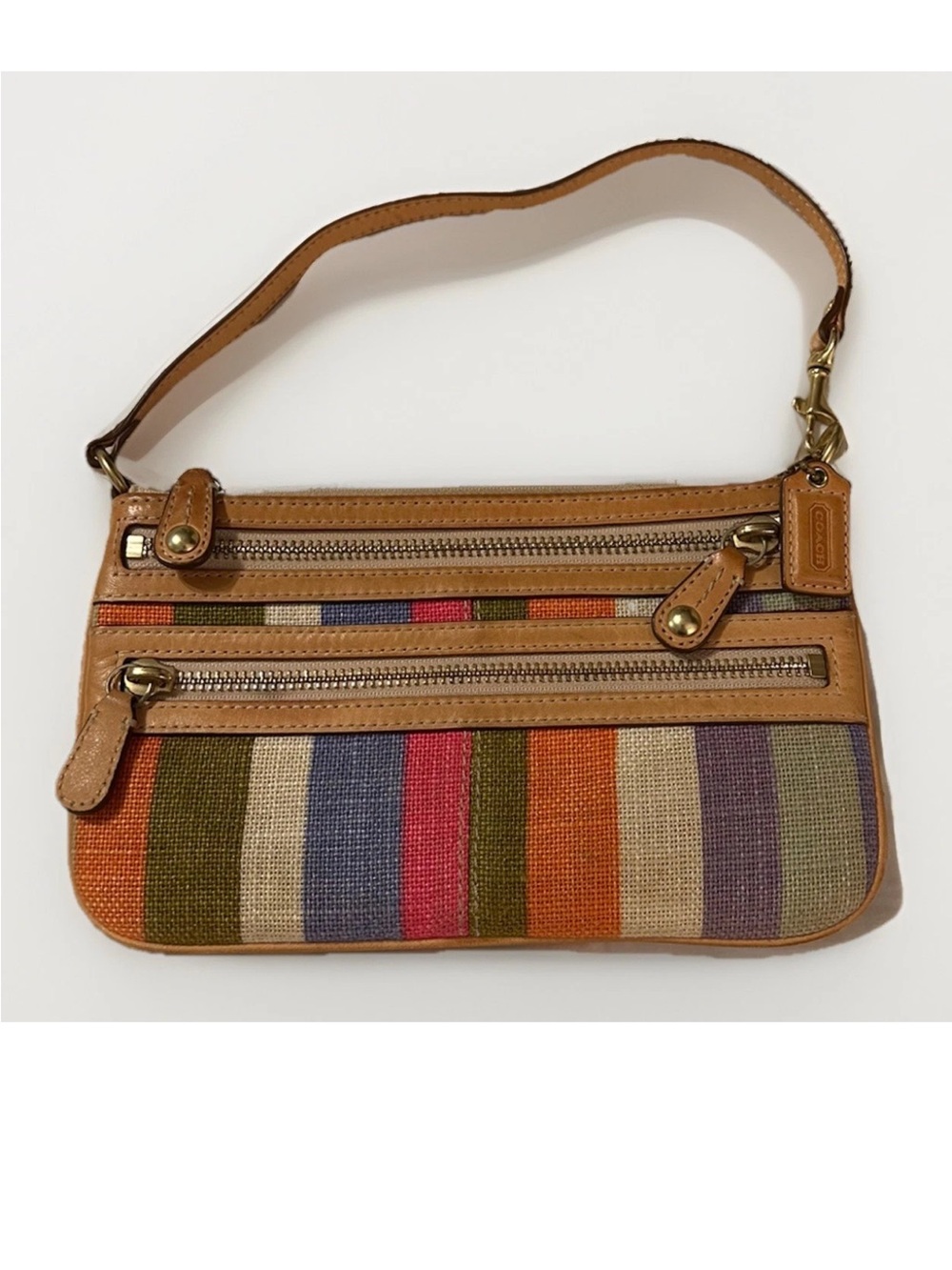 Coach Hamptons 10th Anniversary Archive Shoulder Bag/Lg. Wristlet Set, Leather - Picture 10 of 14